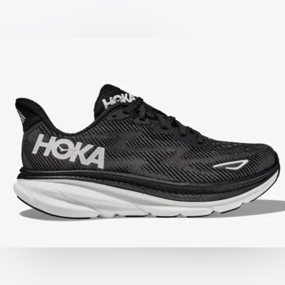 HOKA Clifton 9 (in black and white)
